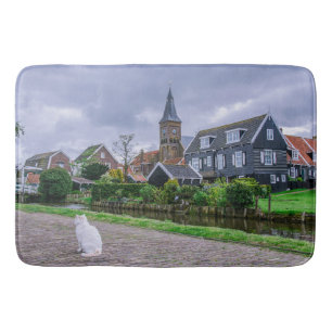 Traditionelles Fischerdorf Marken in den Niederlan Badematte
