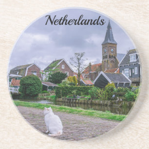 Traditionelles Fischerdorf Marken in den Niederlan Getränkeuntersetzer