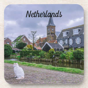 Traditionelles Fischerdorf Marken in den Niederlan Getränkeuntersetzer