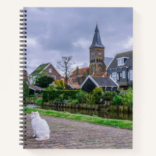 Traditionelles Fischerdorf Marken in den Niederlan Notizbuch