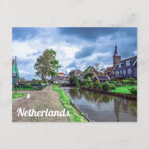 Traditionelles Fischerdorf Marken, Niederlande Ca Postkarte
