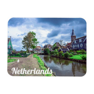 Traditionelles Fischerdorf Marken, Niederlande Magnet