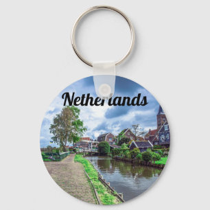 Traditionelles Fischerdorf Marken, Niederlande Schlüsselanhänger