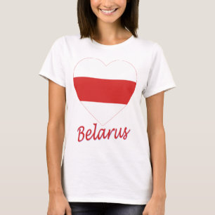 (Traditionelles) Flaggen-Herz Weißrusslands T-Shirt