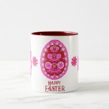 Traditionelles Folk Pink Pysanka Ostereier