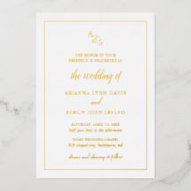 Traditionelles formales Monogramm-HochzeitGold