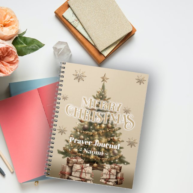 Traditionelles frohe Weihnachten Antique Warm Gold Notizblock (Von Creator hochgeladen)
