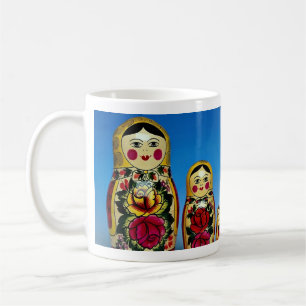 Traditionelles gemaltes russisches Puppen-Set Kaffeetasse
