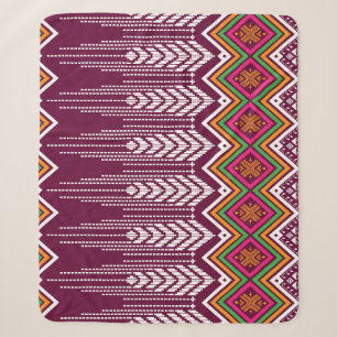 Traditionelles geometrisches ethnisches Muster Sherpadecke