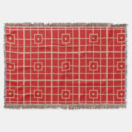 Traditionelles geometrisches Muster aus Rot und Go Decke