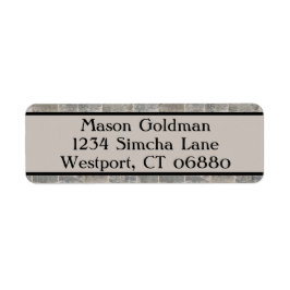 Traditionelles Grauziegelrücksendetikett