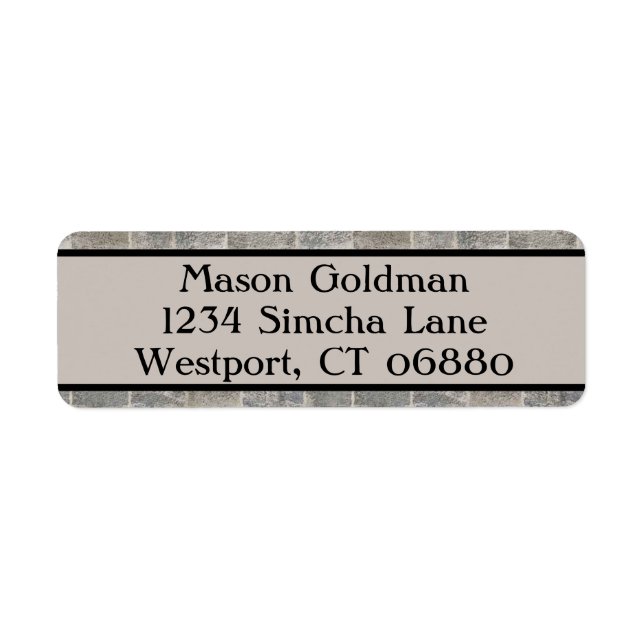 Traditionelles Grauziegelrücksendetikett (Vorne)