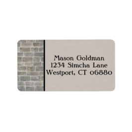Traditionelles Gray Brick Address Label Adressaufkleber