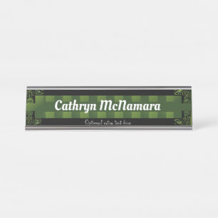 Traditionelles Green Irish Celtic    DesignDesk-Na Schreibtischnamensplakette