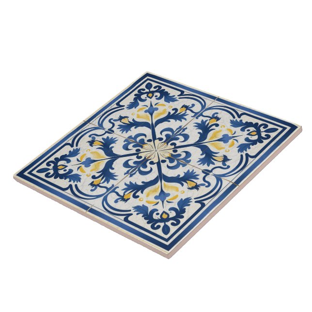 Traditionelles Griechenland Traditionelles Blau Ar Fliese (Seite)