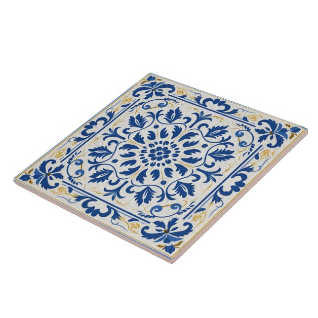 Traditionelles Griechenland Traditionelles Blau Ar Fliese (Seite)