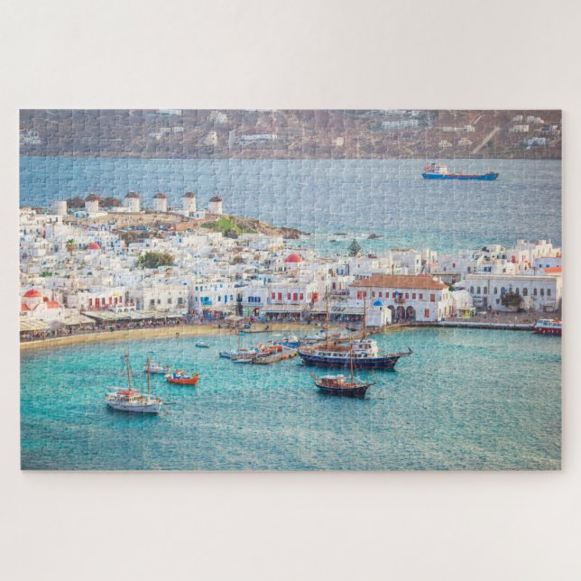 Traditionelles griechisches Dorf Mykonos Insel Gri (Horizontal)