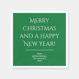 Traditionelles Grün - Frohe Weihnachten Napkins Serviette