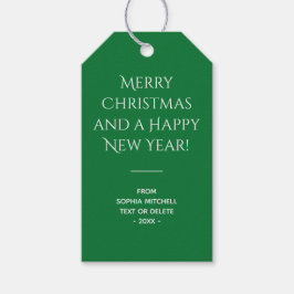 Traditionelles Grün - Minimalistische Geschenketag Geschenkanhänger