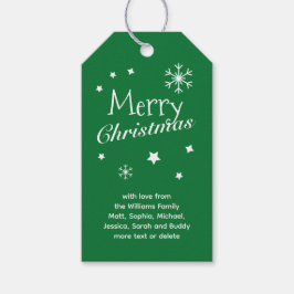 Traditionelles Grün - Weihnachts-Geschenketiketts Geschenkanhänger