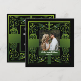 Traditionelles Grünes Irisches Celtisches Dankeskarte