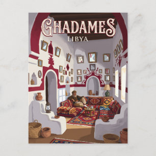 Traditionelles Haus Ghadames Libyen Postkarte