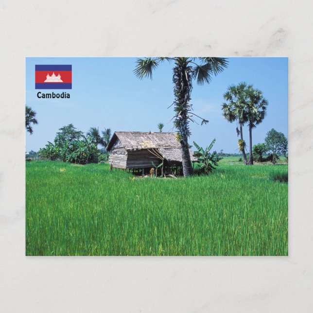 Traditionelles Haus - Kambodscha Postkarte (Vorderseite)