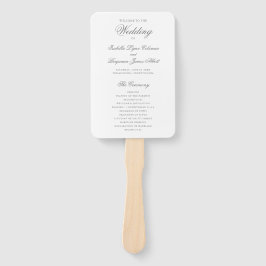 Traditionelles Hochzeitsprogramm für Graues formal Fächer