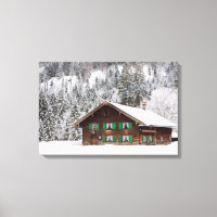 Traditionelles Holzhaus in Bayern Leinwand