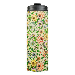 Traditionelles indisches Frühlingsblumendesign Thermosbecher
