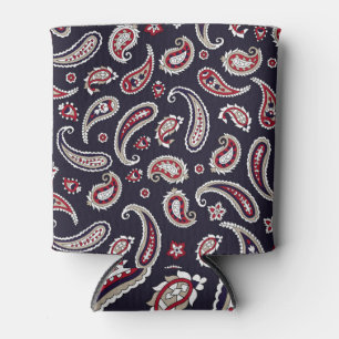 Traditionelles indisches Paisley, Marinemuster. Dosenkühler