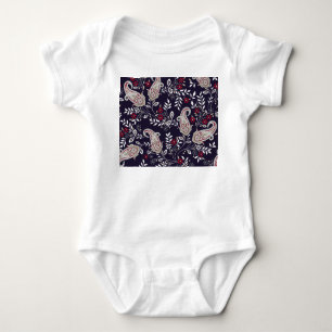 Traditionelles indisches Paisley, nahtlos Muster. Baby Strampler
