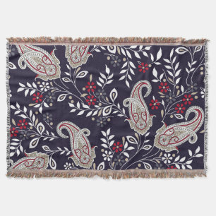 Traditionelles indisches Paisley, nahtloses Muster Decke