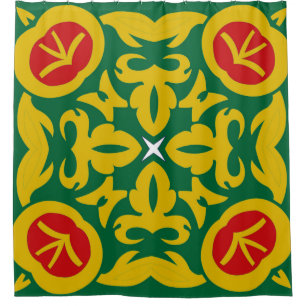 Traditionelles islamisches Muster. Bandana-Printde Duschvorhang