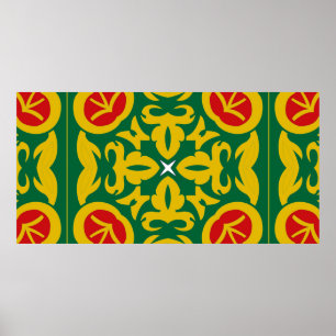 Traditionelles islamisches Muster. Bandana-Printde Poster