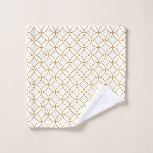 Traditionelles japanisches Design2 - SHIPPO- White Waschlappen (Waschlappen)