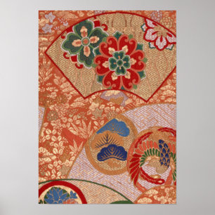 Traditionelles japanisches Gewebeentwurf Plakat