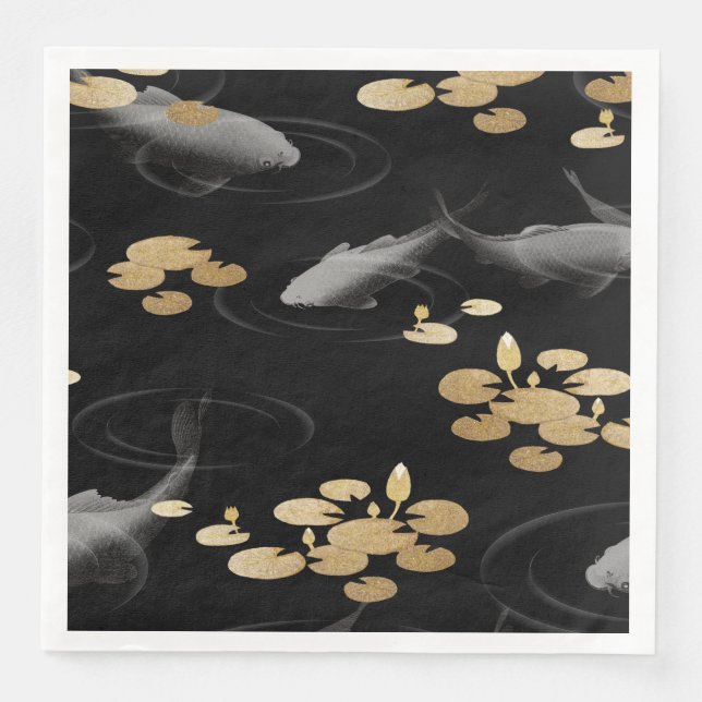 Traditionelles japanisches Karpfenpapier Napkin Serviette (Vorderseite)