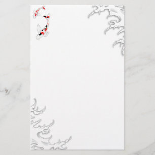 Traditionelles japanisches Koi unter Wasser Briefpapier