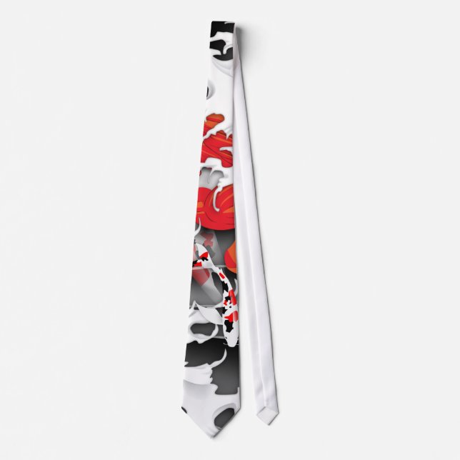 Traditionelles japanisches Koi unter Wasser Krawatte (Vorderseite)