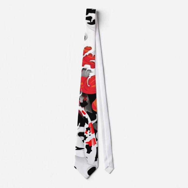 Traditionelles japanisches Koi unter Wasser Krawatte (Vorderseite)