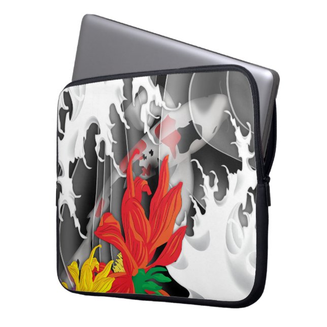 Traditionelles japanisches Koi unter Wasser Laptopschutzhülle (Vorderseite Links)