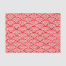 Traditionelles japanisches Red Nami Wave Muster