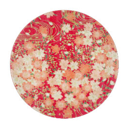 Traditionelles japanisches Sakura Red Gold Glas Schneidebrett