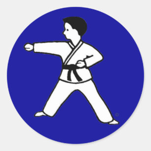 Traditionelles Karate Kid 3 auf Runder Aufkleber