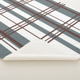 Traditionelles Karo Rauchgrau, Tiefes Burgund, Wei Sherpadecke