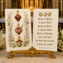 Traditionelles katholisches Drei-Herzen-Gebet heil