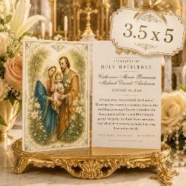 Traditionelles katholisches Hochzeitsgebet der Hei Mitteilungskarte