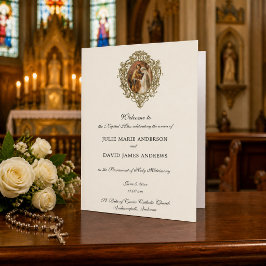 Traditionelles katholisches Programm zur Hochzeit