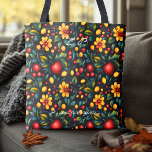Traditionelles Khokhloma floral mit moderner Touch Tasche